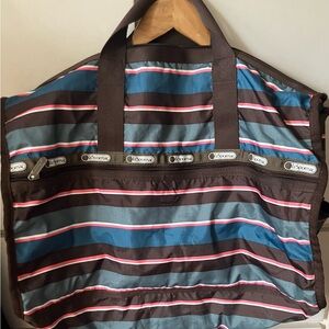 LeSportsac Multicolor Striped Duffel Bag